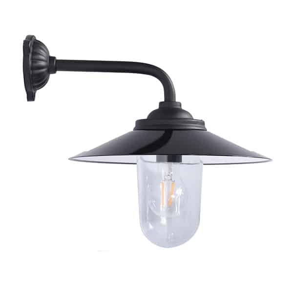 Stalllaterne aus Gusseisen 90°/37cm tief