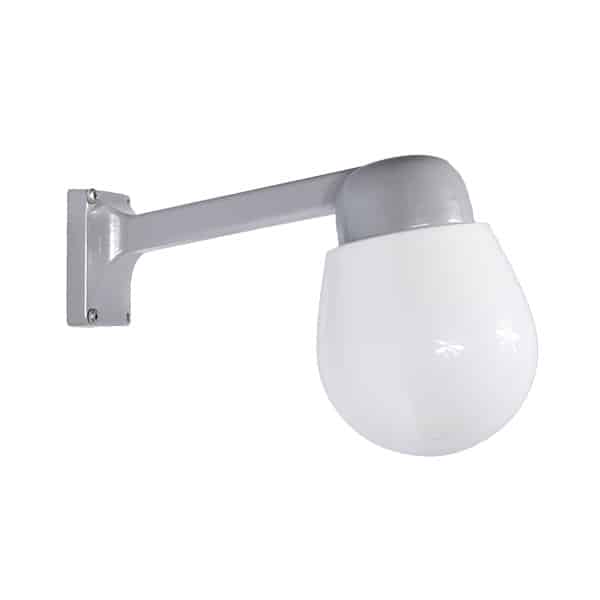 Funkis Lampe grau birnenglas