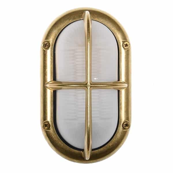 Palma de Mallorca mattiertes Glas Messing