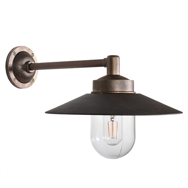 Stallleuchte Falsterbo gerade 90 antik messing/kupfer